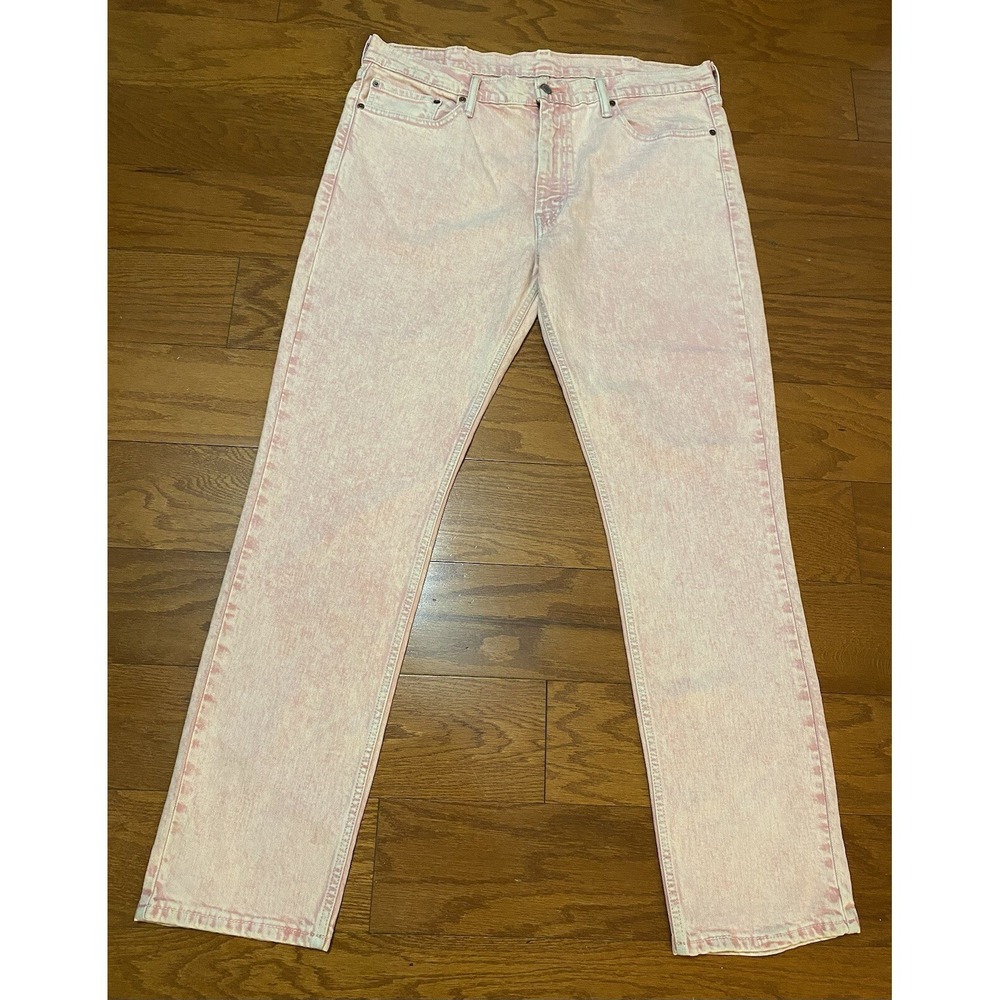 Levis 511 Slim Stretch Men 40X32 Pink Denim Jeans Casual Lightweight Baby Shower